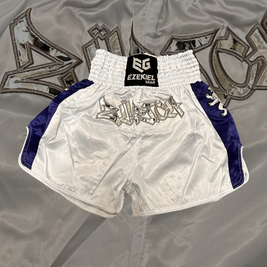 MADE IN ZURICH muay thai shorts🔵